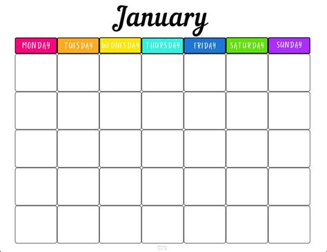 Monthly Calendar Printable Free Pdf | Calendar Printables Free Blank