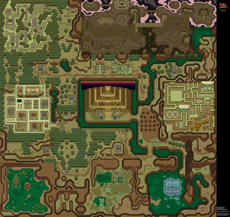 The Legend of Zelda: A Link to the Past - Dark Overworld Map (Background) - SNES Super Nintendo