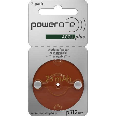 Power One Accuplus Rechargeable Hearing Aid Batteries P312 - Walmart.com - Walmart.com