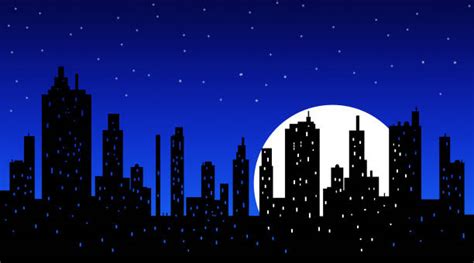 New York City Night Skyline Cartoon Illustrations, Royalty-Free Vector Graphics & Clip Art - iStock