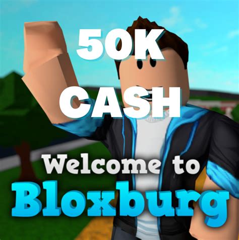 50K Bloxburg Cash Roblox Welcome to Bloxburg - Etsy