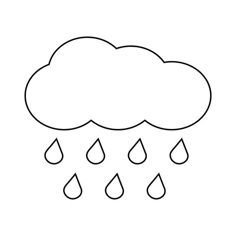 Clouds Clipart Outline Rain Clip Art Black And White Free | Images and Photos finder