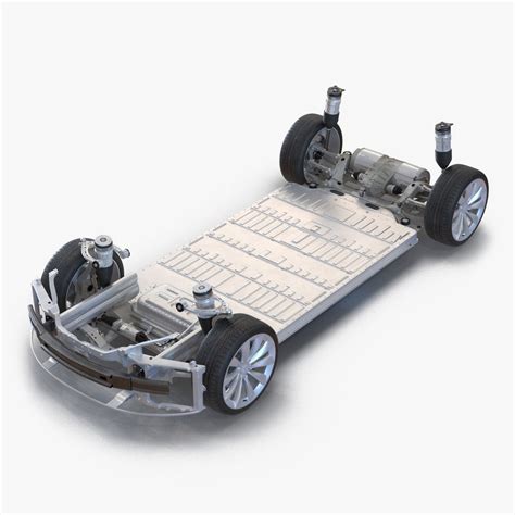 3d tesla s chassis modeled