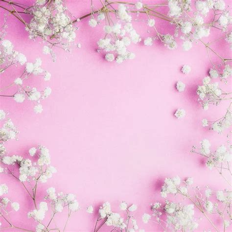 Pink Photography Backdrops White Flowers Backgrounds for Photo Studio New Born Baby Photo Shoot ...