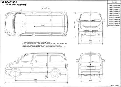 Toyota Hiace blueprint Toyota Hiace Campervan, Toyota Camper, Toyota Van, Toyota 4runner, Toyota ...