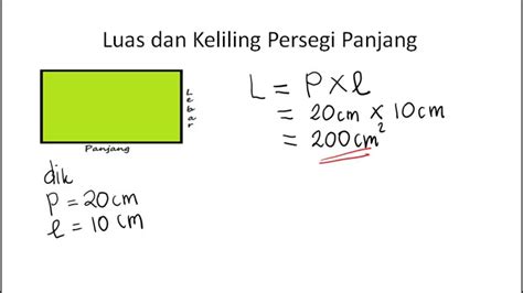 Cara Menghitung Luas Persegi Panjang - IMAGESEE