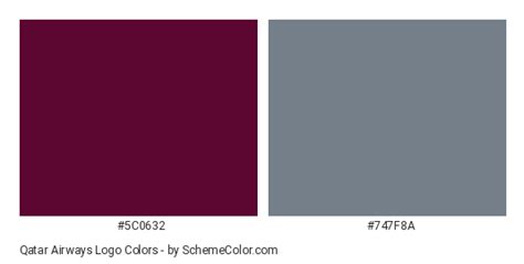 Qatar Airways Logo Color Scheme » Brand and Logo » SchemeColor.com