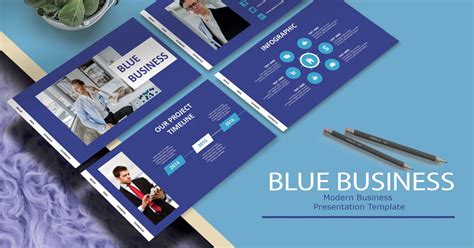 BLUE BUSINESS - Powerpoint Template, Presentation Templates - Envato Elements