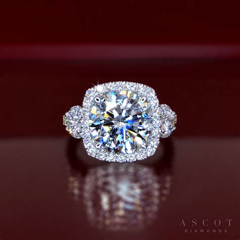 Cushion Cut Diamond Halo Engagement Ring – Ascot Diamonds