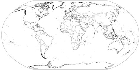 Outline Map World Countries