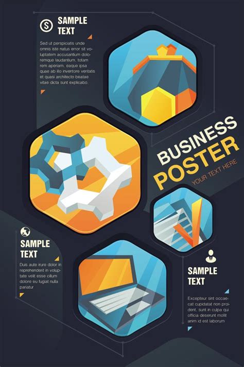 Business poster cover vector design