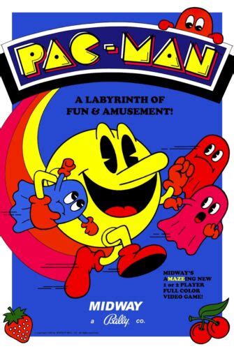 Pac Man (1980) Game POSTER | 5 Sizes | rare mame arcade toy amiga atari c64 snes | eBay