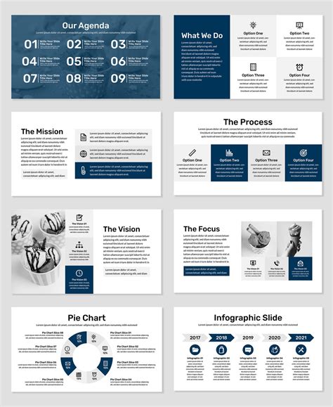 Minimal Modern Canva Slides Presentation Template Navy Dark Blue, Clean Business Pitch Deck ...