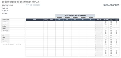 Product Comparison Chart Template Excel Collection