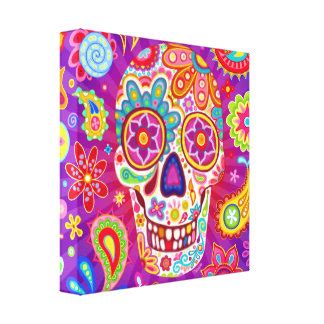 Sugar Skull Canvas Prints, Sugar Skull Wrapped Canvas Photo Print