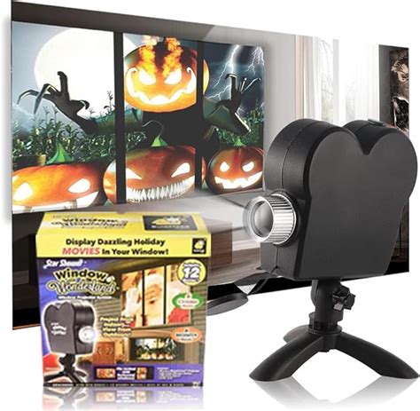 Amazon.com: Tcrood Halloween Holographic Projector, Halloween Party Lights 12 Built-in Movies ...