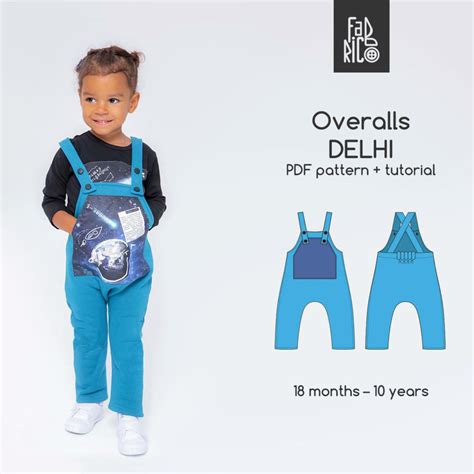 Delhi kid’s bib overall pattern - Fabrico