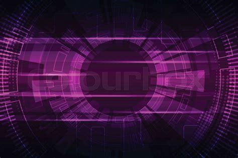 Pink abstract technological background with various technological elements. Vector | Stock ...