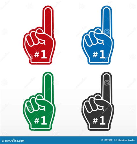 Foam Finger Number 1 Icon. Stock Photo | CartoonDealer.com #207032550