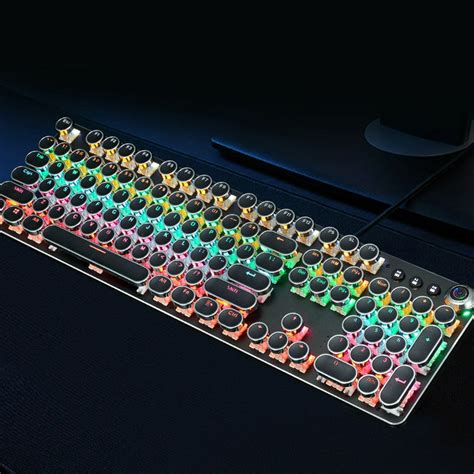 OTVIAP 104 Keys Keyboard,Metal Gaming Keyboard, LED Wireless Rainbow Keyboard, USB Backlit ...