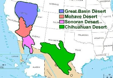 Map Of Deserts In The United States - Lynda Ronalda