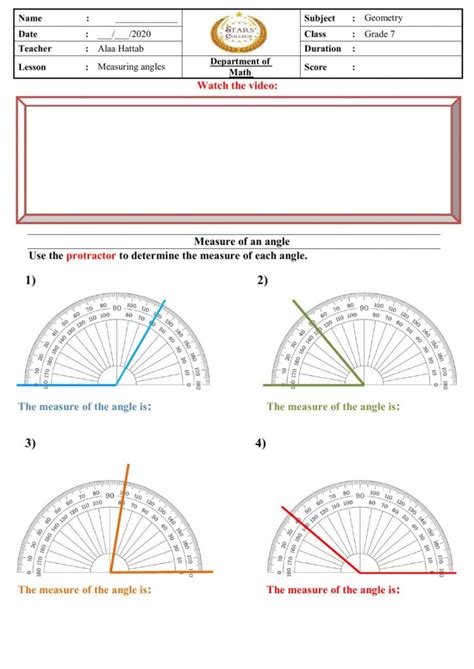 Worksheet Measuring Angles Part 2 - Angleworksheets.com