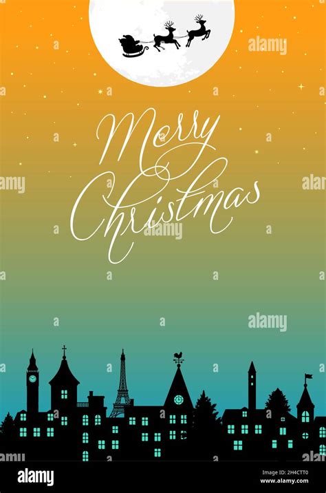 Merry christmas postcard template illustration Stock Vector Image & Art - Alamy