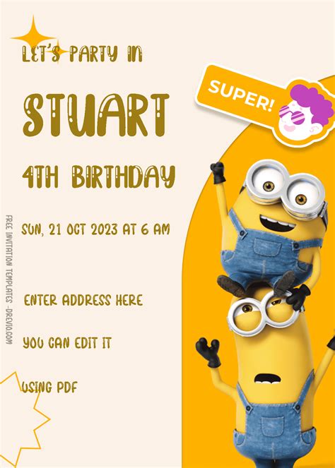 Minions Invitations