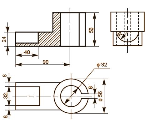 Sectional View Engineering Drawing Exercises at GetDrawings | Free download