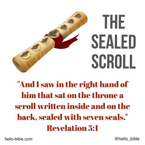 31. A scroll, sealed with seven seals * Revelation 5:1