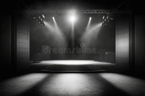 Empty concert stage stock illustration. Illustration of light - 273453297