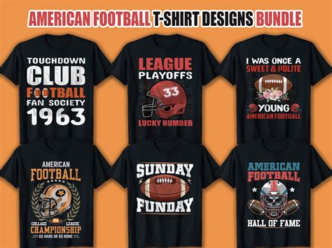 America Football T Shirt Design Bundle by Ahmed Rasel on Dribbble