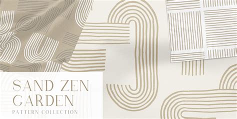 Sand Zen Garden - Seamless Patterns Graphics - Instant Download Available