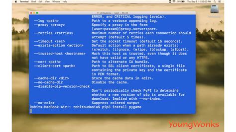 How to Install PyGame on a Mac