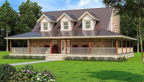 Plan 3027D: Wonderful Wrap-Around Porch | Porch house plans, Country house plans, Hill country homes