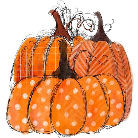 Fall Pumpkin Clip Art Rustic Pumpkins Pumkpin Clipart | Etsy