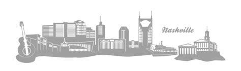 Nashville Skyline Stencil Logo - others png download - 2268*2268 - Free Transparent Nashville ...