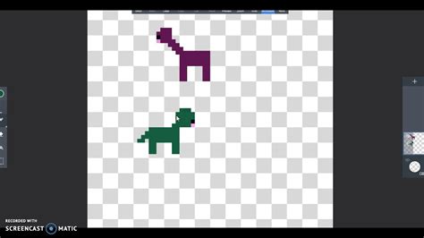 How to draw pixel dinosaurs | simple pixel art tutorials - YouTube