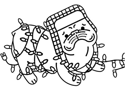 Cute Dog and Christmas Lights coloring page - Download, Print or Color Online for Free