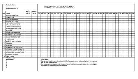 21 Construction Schedule Templates in Word & Excel ᐅ TemplateLab