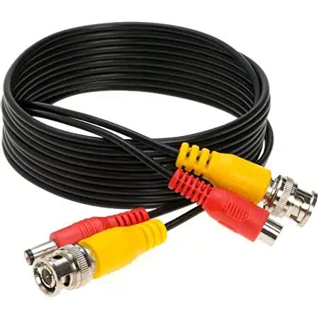 BNC Video & Power 20 Meters Siamese Cable for CCTV Surveillance Camera Ready to Use | Bermor ...