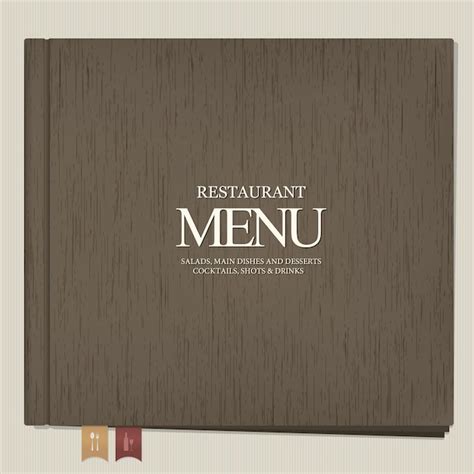 Premium Vector | Wooden background for menu cover design