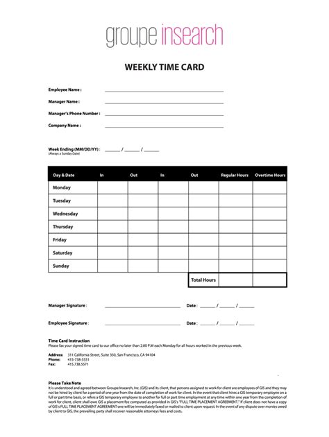 Time Card Template - Fill Online, Printable, Fillable, Blank | pdfFiller