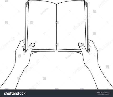 Hand Holding Blank Book Copy Space Stock Vector (Royalty Free) 1393526081 | Shutterstock