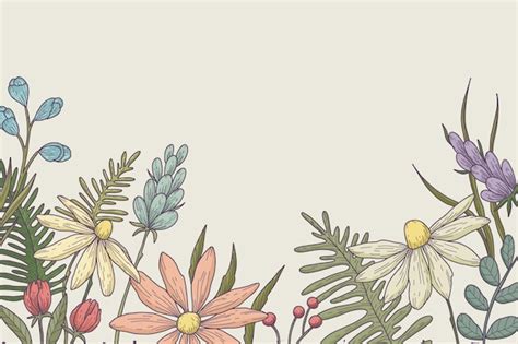 Free Vector | Hand drawn floral wallpaper