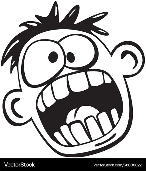 Funny face cartoon Royalty Free Vector Image - VectorStock