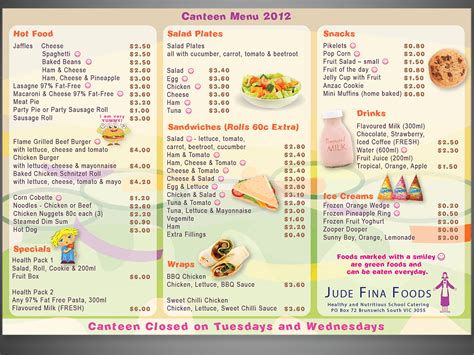 38 Elegant Menu Designs | School Menu Design Project for a Business in Australia