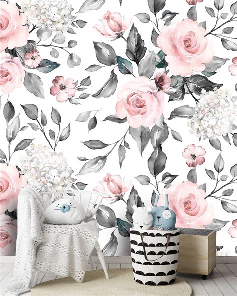 √ Pink Floral Peel And Stick Wallpaper - Wallpaper HD