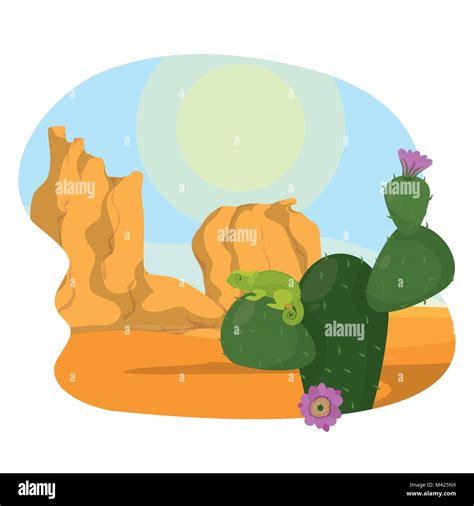 Desert landscape cartoon Stock Vector Image & Art - Alamy