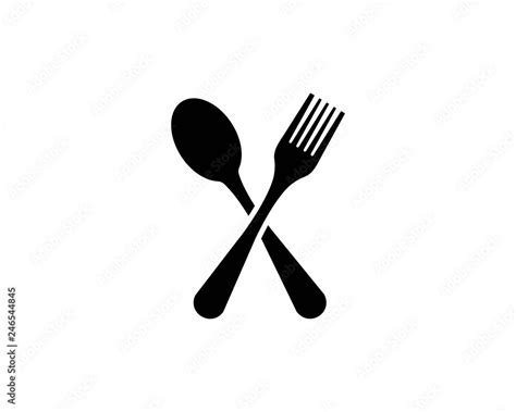 fork and spoon logo vector illustration Stock Vector | Adobe Stock